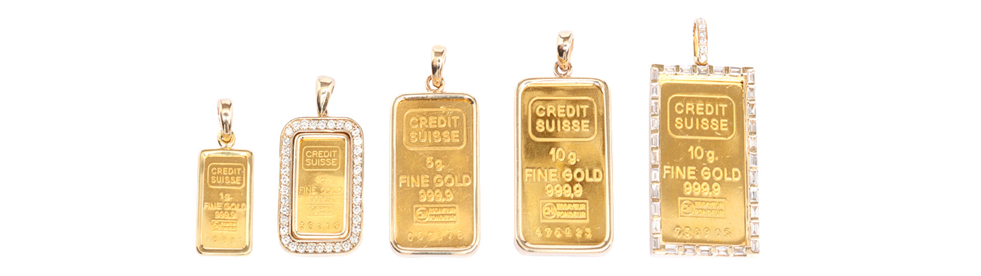 C 24k Gold Bullion Bar, Gold Bullion Pendants, 24k Gold Bar Pendant