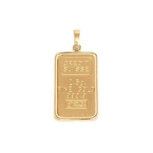 C 24k Gold Bullion Bar, Gold Bullion Pendants, 24k Gold Bar Pendant