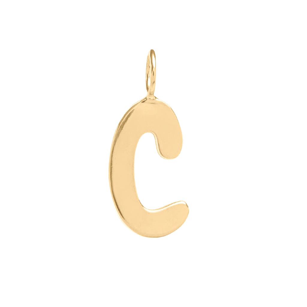 the bubble letter initial charm