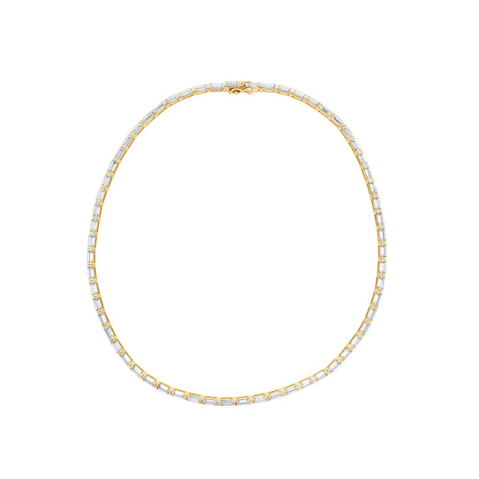 the diamond baguette tennis necklace