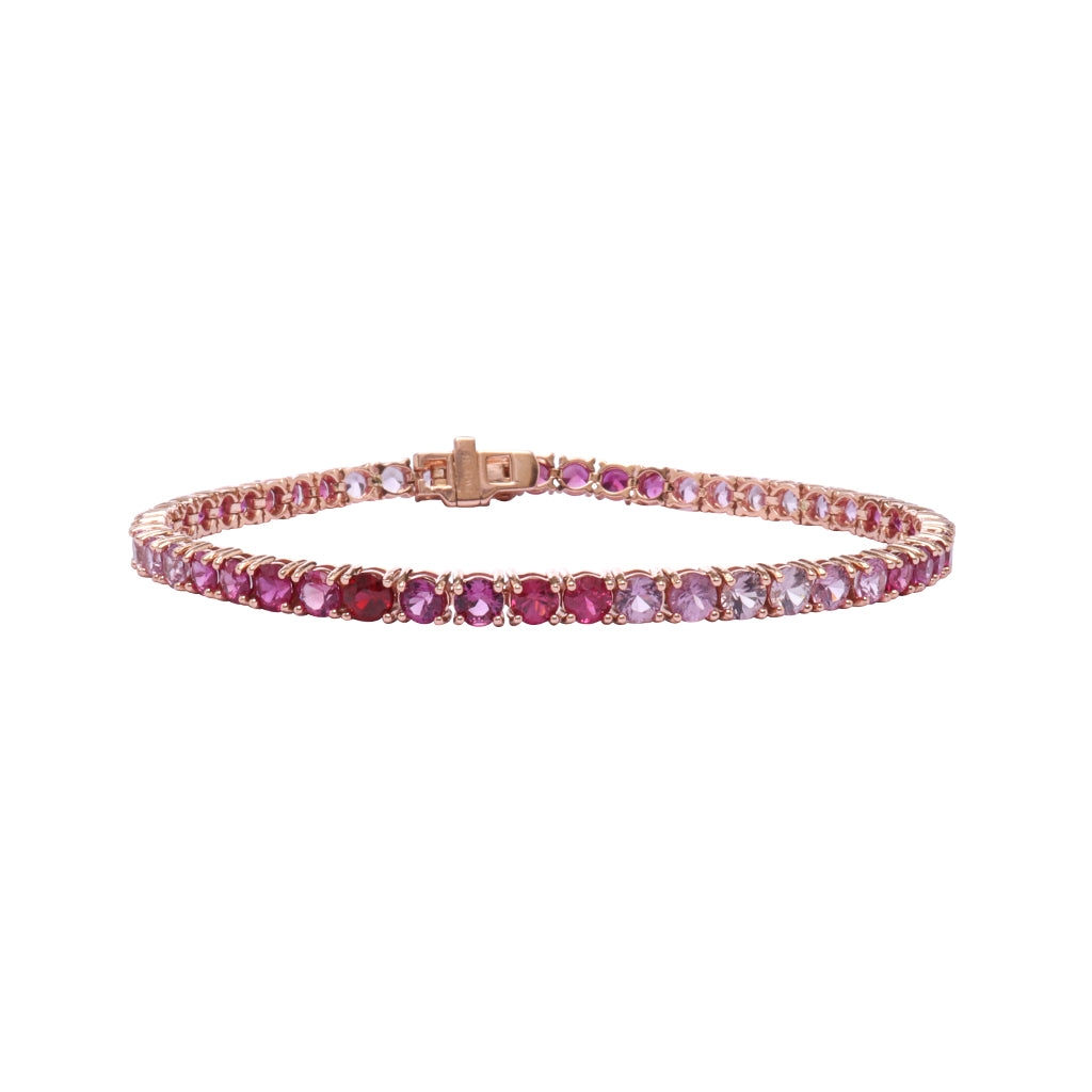 the pink ombre sapphire bracelet
