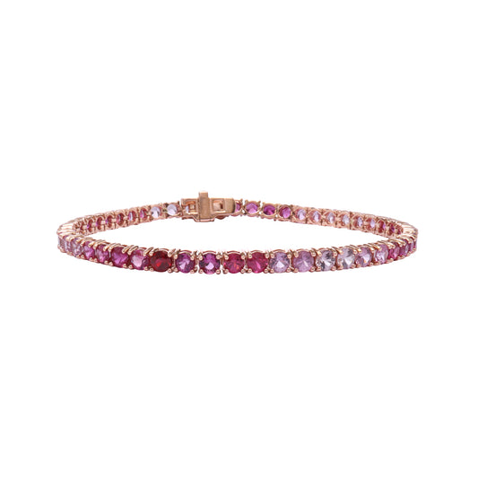 the pink ombre sapphire bracelet