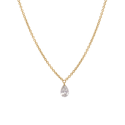 pear shaped diamond necklace