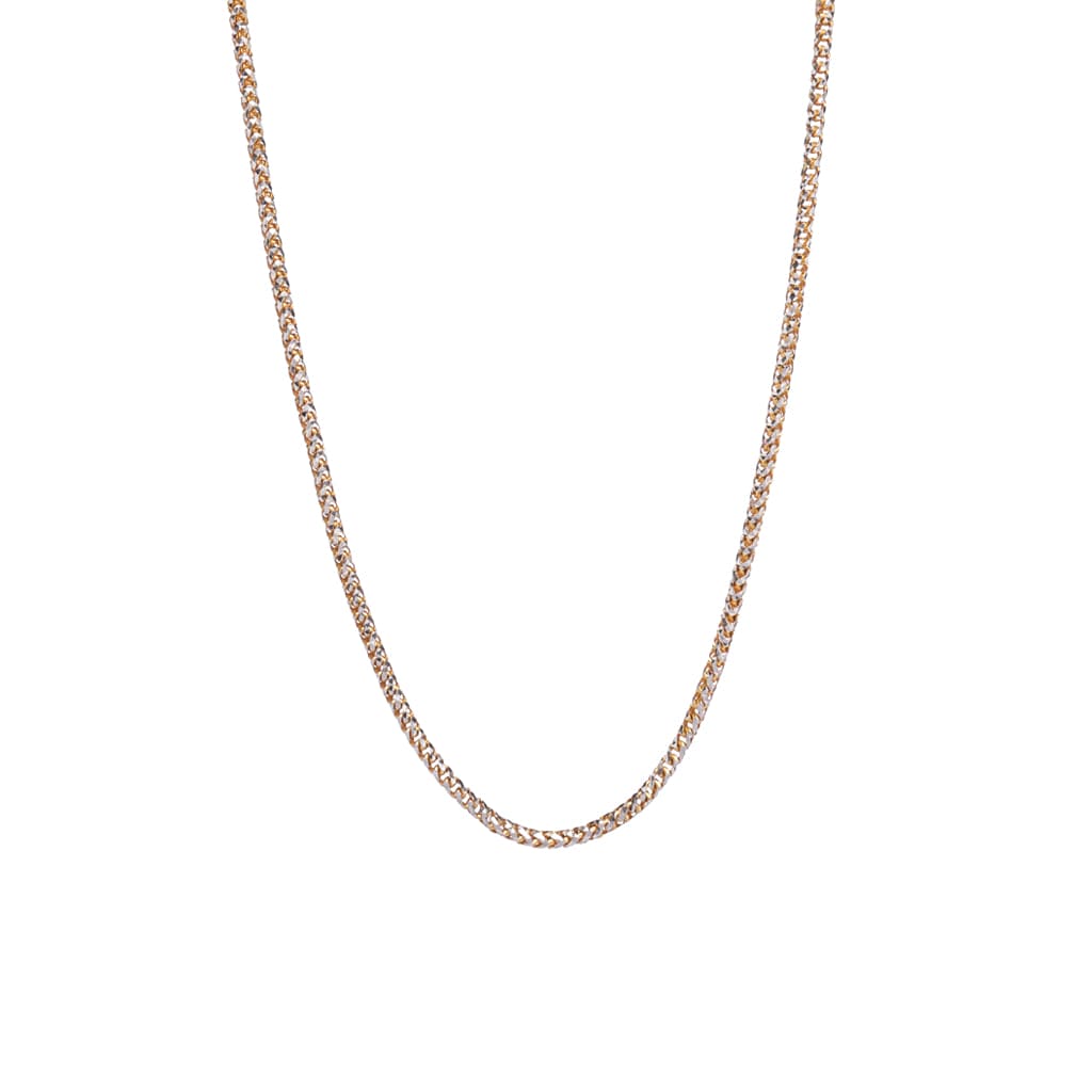 Hollow Snake Chain Necklace 14K White Gold 20