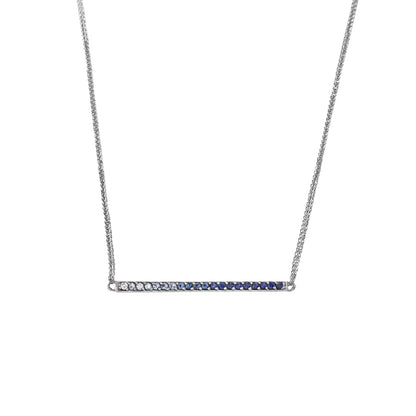 The Blue Ombre Bar Necklace
