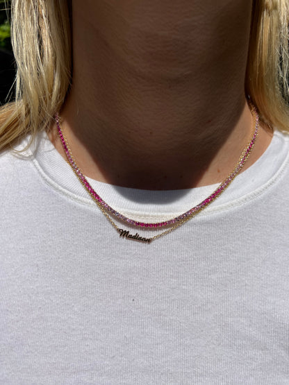 The Fuchsia Sapphire Ombré necklace