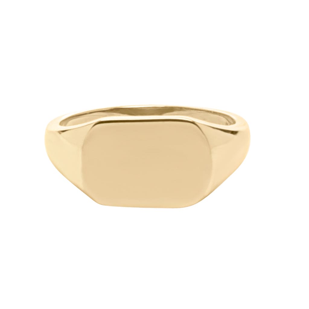 14k Gold Small Signet Ring