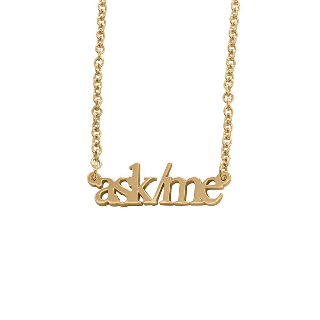 ask/me pronoun necklace