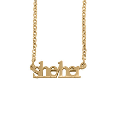 She/her pronoun necklace