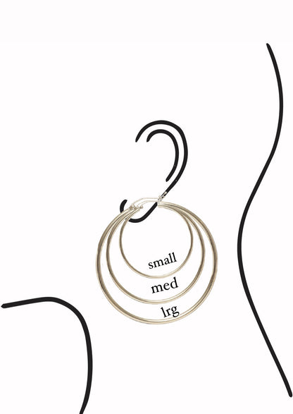 layered customized gold hoops earrings