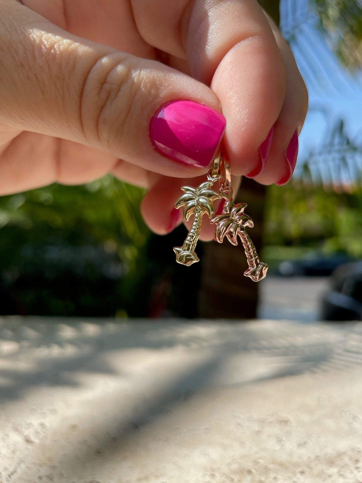  gold mini palm charm - customized charm