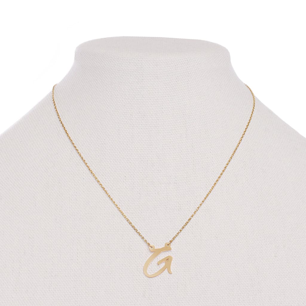 14k gold initial necklace personalized gold jewelry