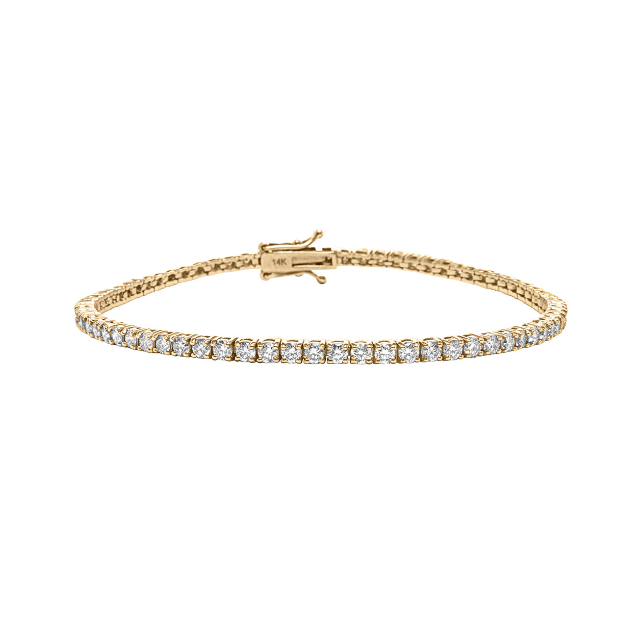 yellow gold bracelets with white stone