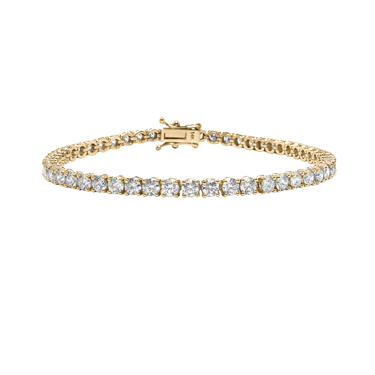 yellow gold and white diamond stone bracelets collection