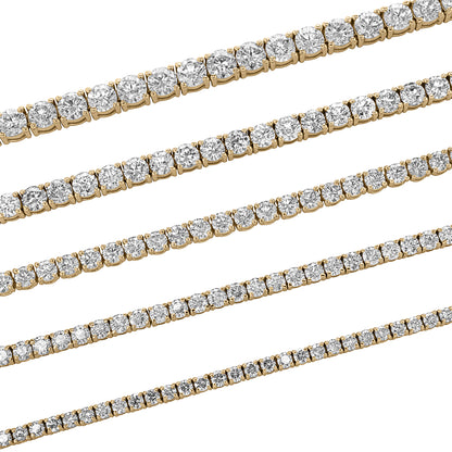 yellow gold tennis bracelets - custom bracelets - the 10jewelry