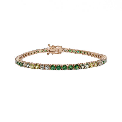 green sapphire ombre bracelet - custom bracelet