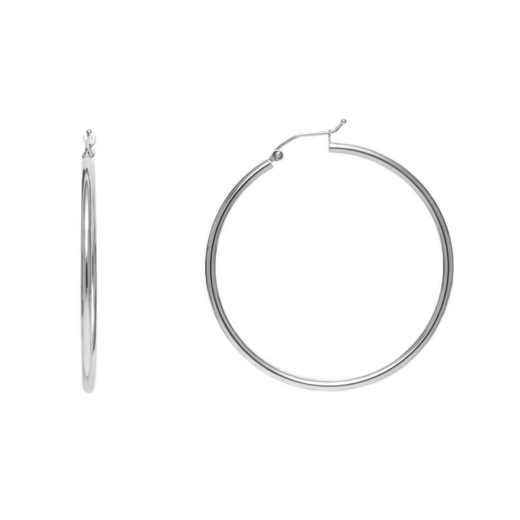 white gold customized hoops - 14k gold - the 10jewelry