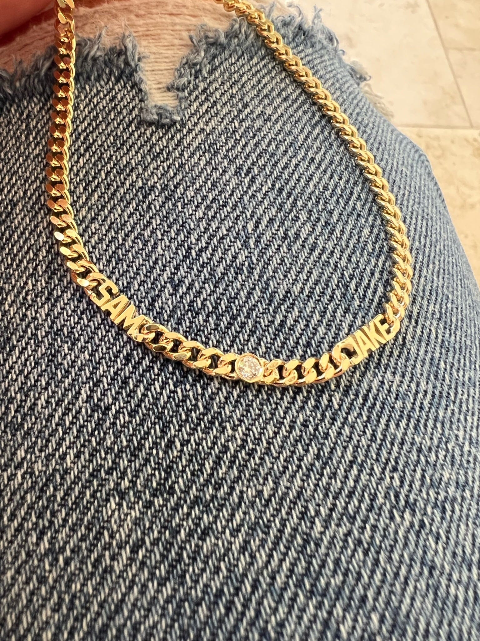 yellow gold chain - custom jewelry