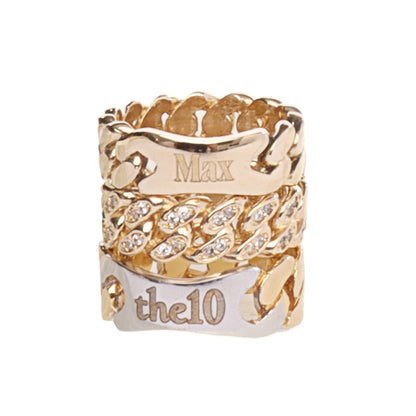 customizable cuban link ring from the10 jewelry