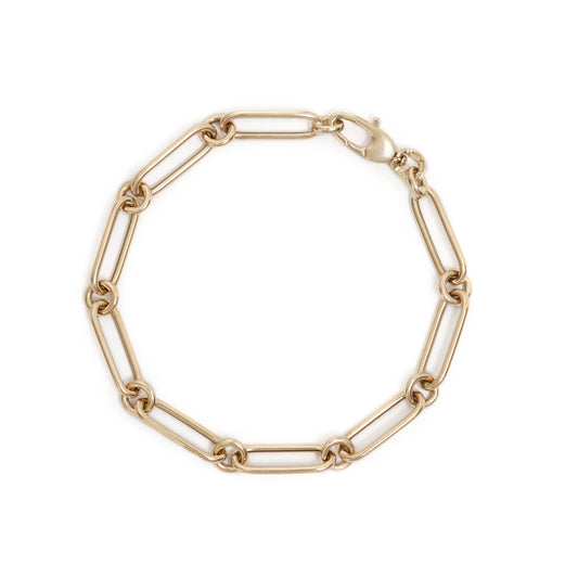 the10 jewelry gold paperclip link bracelet
