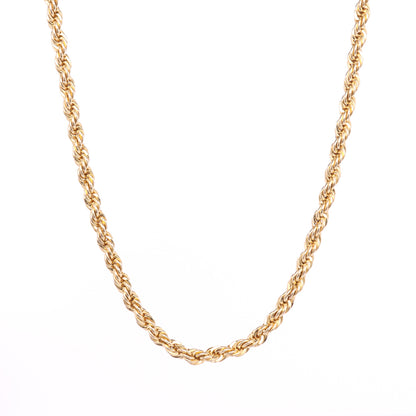 thick rope chain yellow gold stand alone