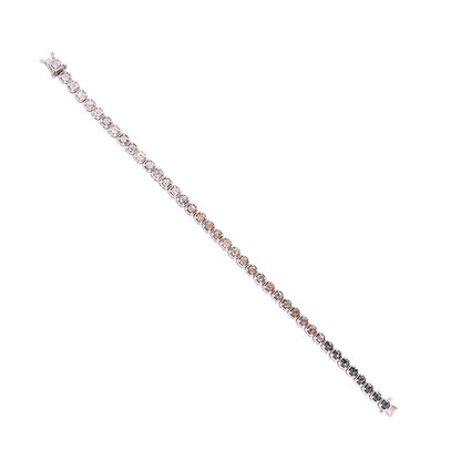 rose cut ombre diamond tennis bracelet - the10 jewelry