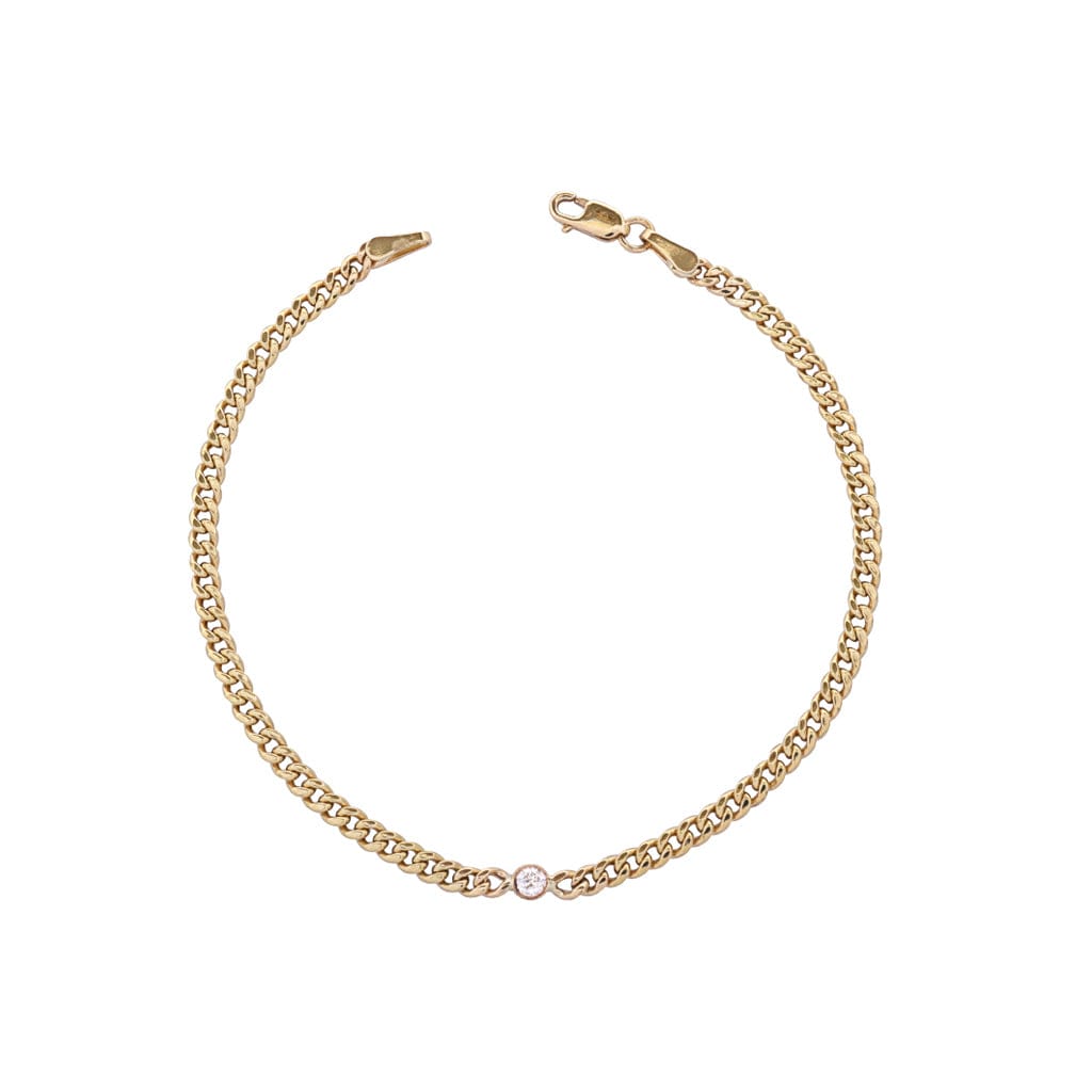 single stone chain bracelets