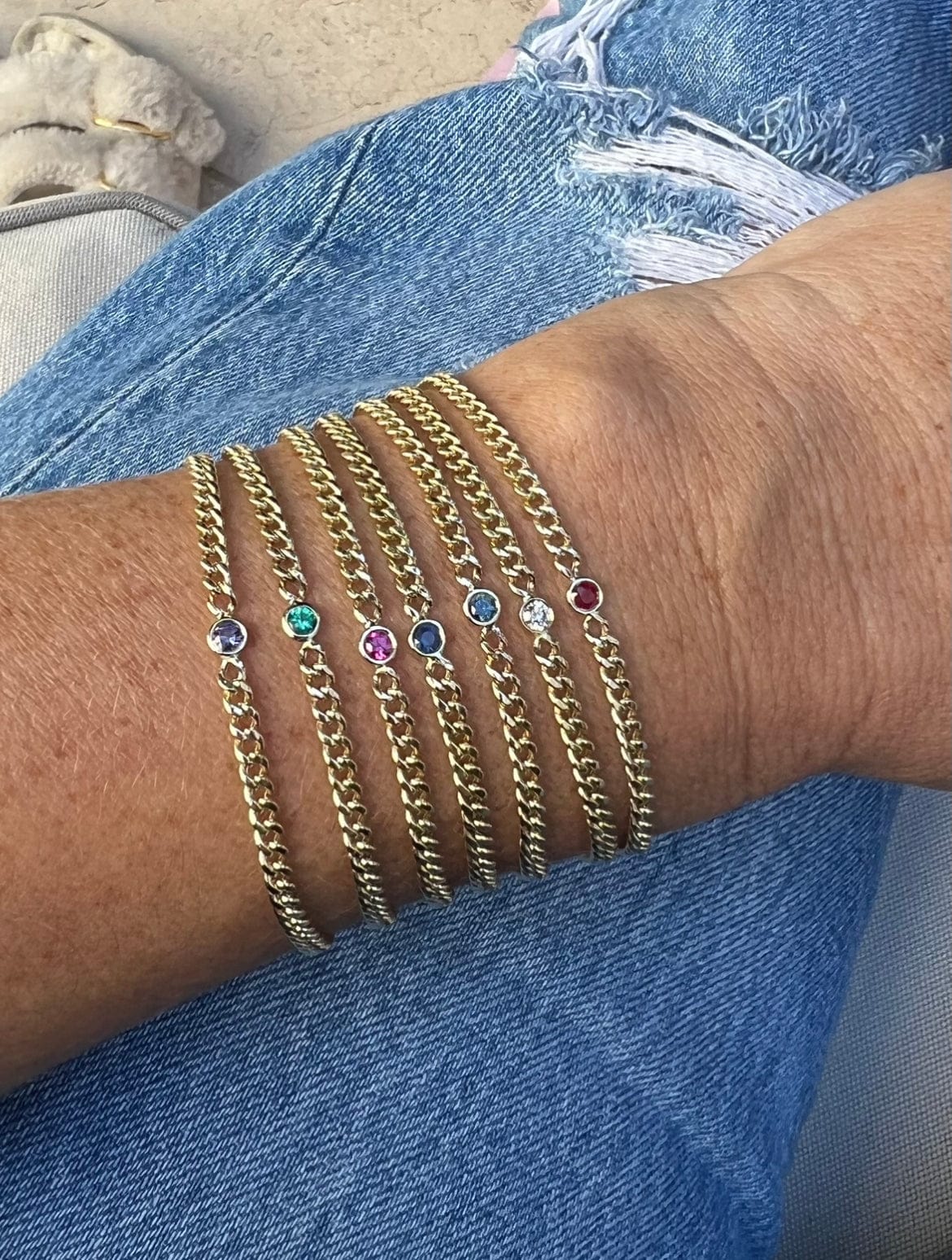 custom single stone bracelets