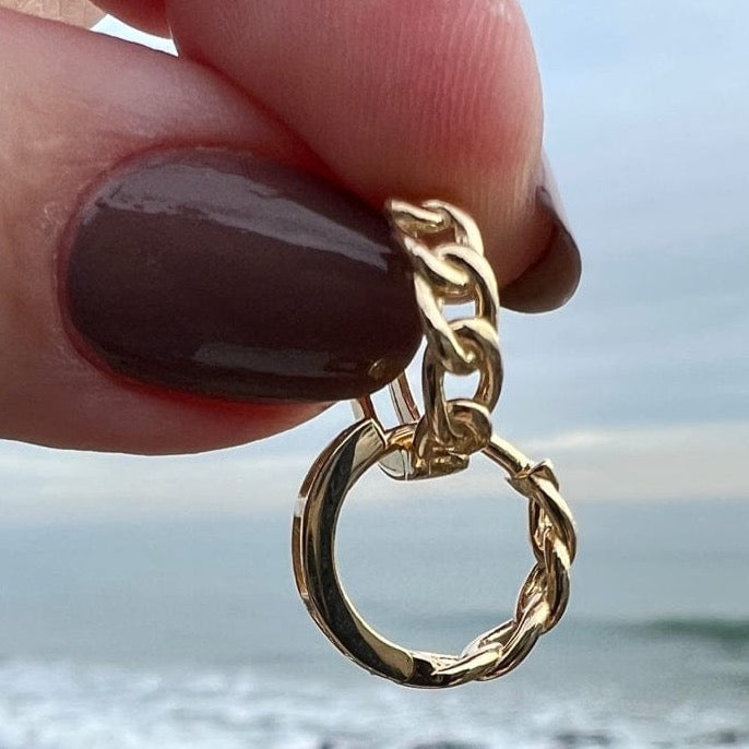 customized gold huggies earrings