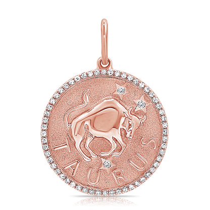 Taurus zodiac pendant - custom pendant - the 10jewelry