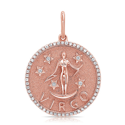 Virgo zodiac pendant - custom pendants - the10jewelry