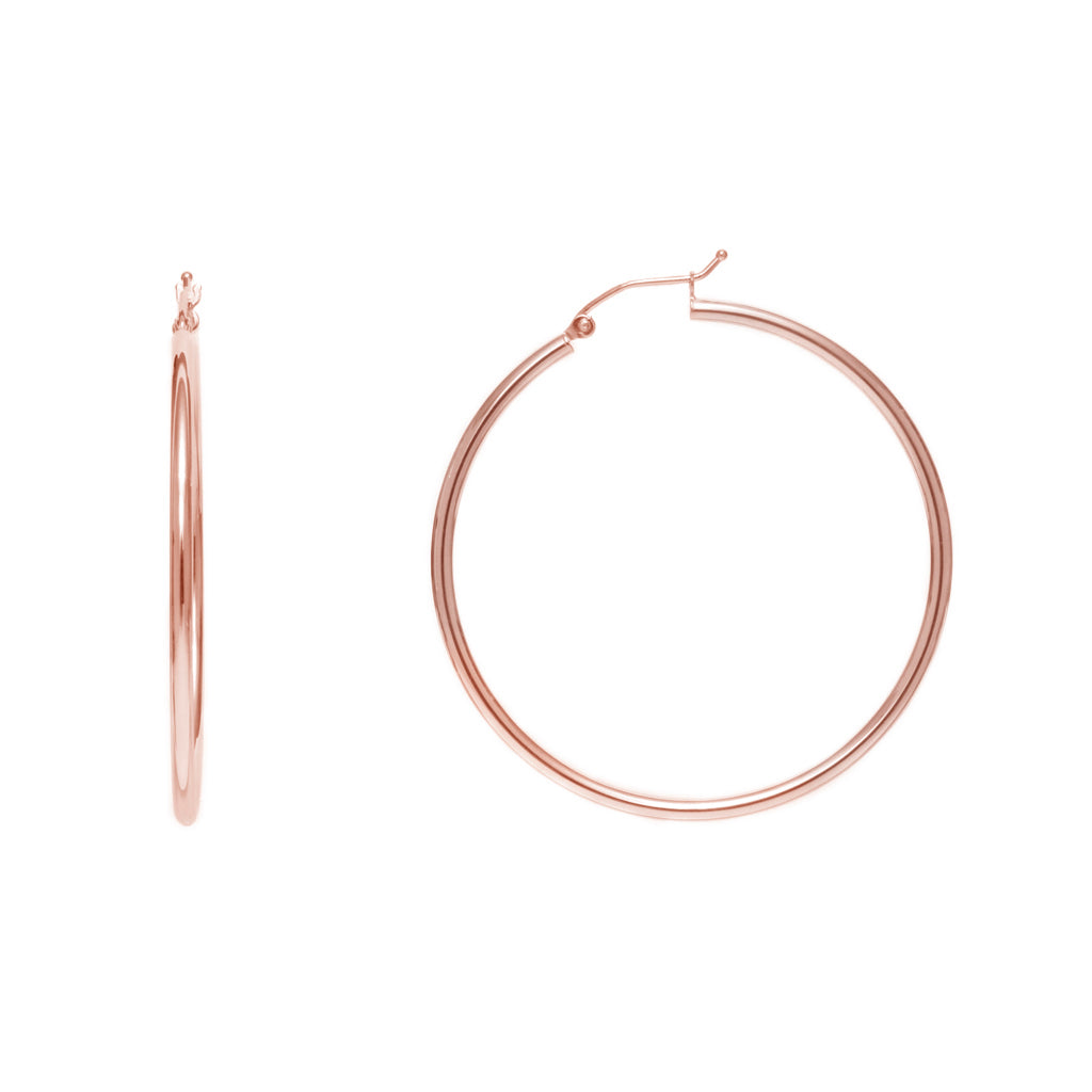 custom rose gold custom hoop earrings