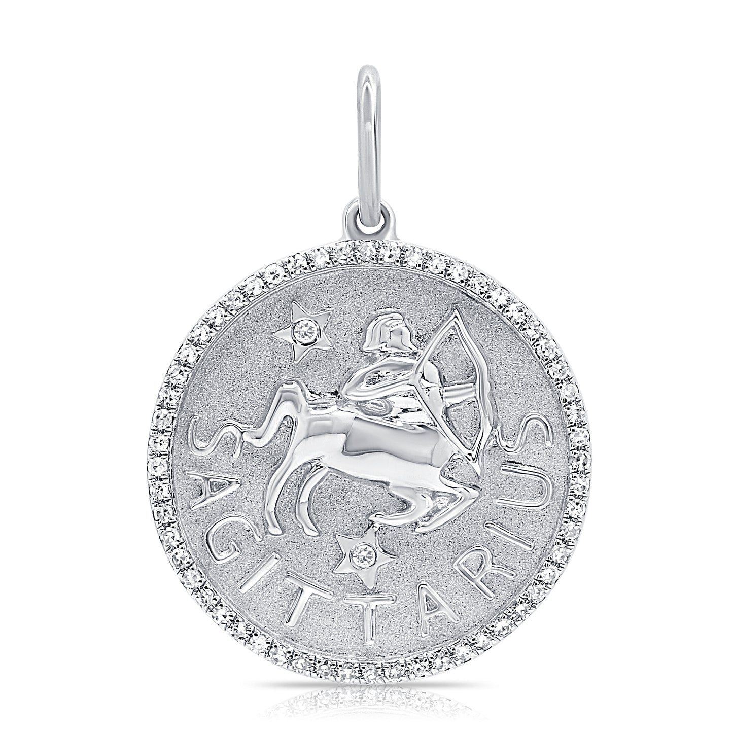 Sagittarius zodiac silver pendant - the 10jewelry - custom pendant
