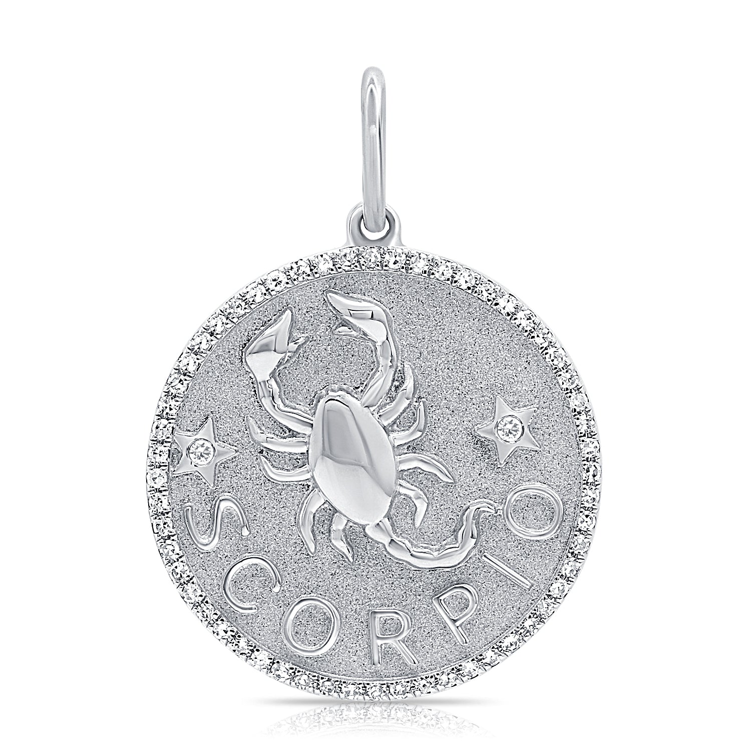 Scorpio zodiac silver pendant - custom pendants 