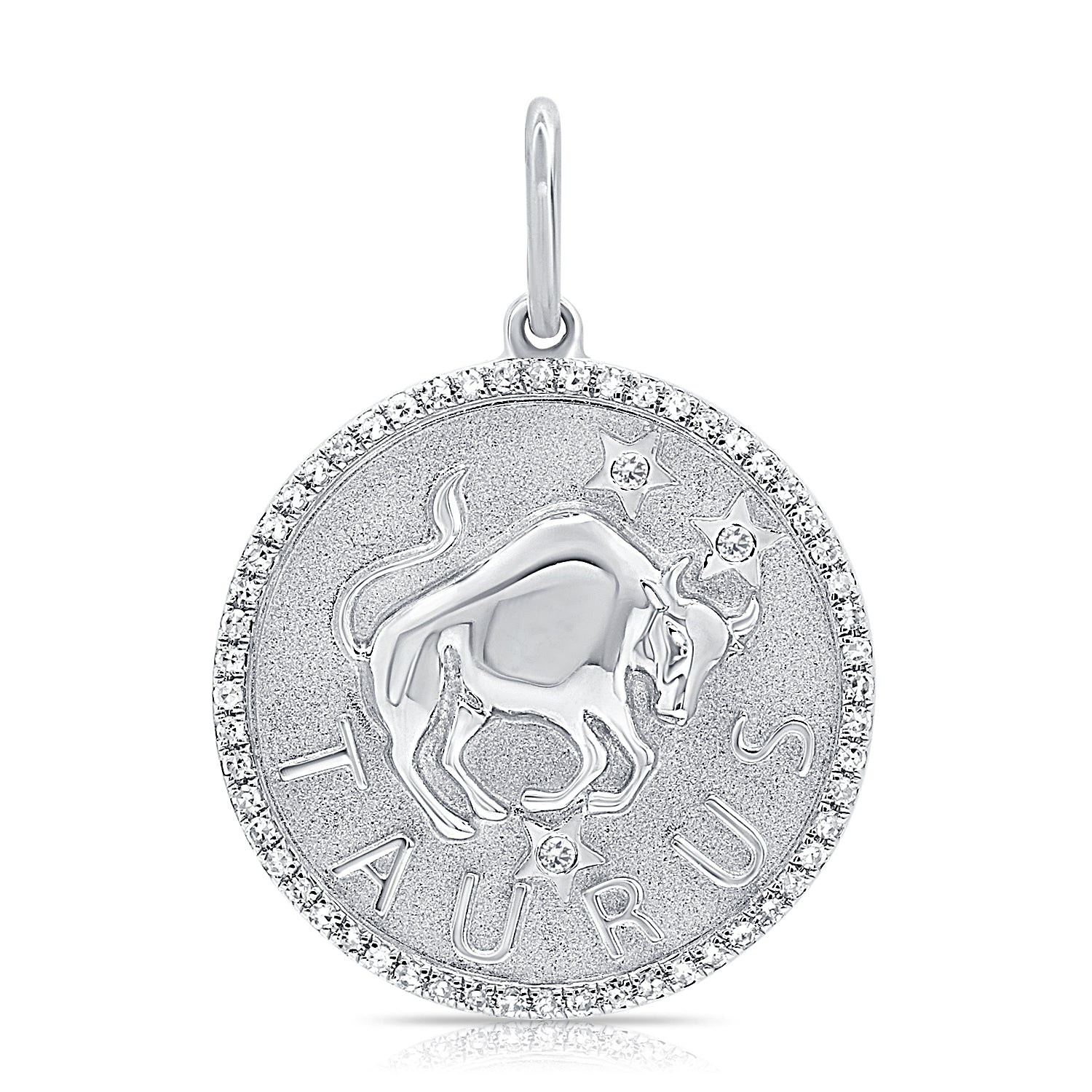 Taurus zodiac silver pendant - the 10jewelry - custom pendant