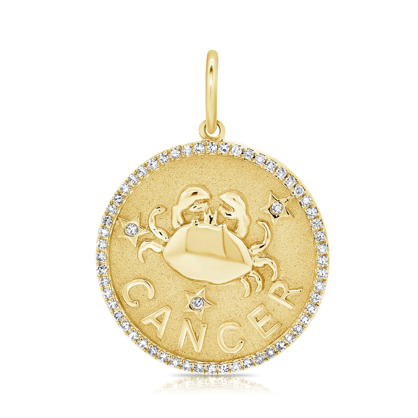 14k gold cancer zodiac charm
