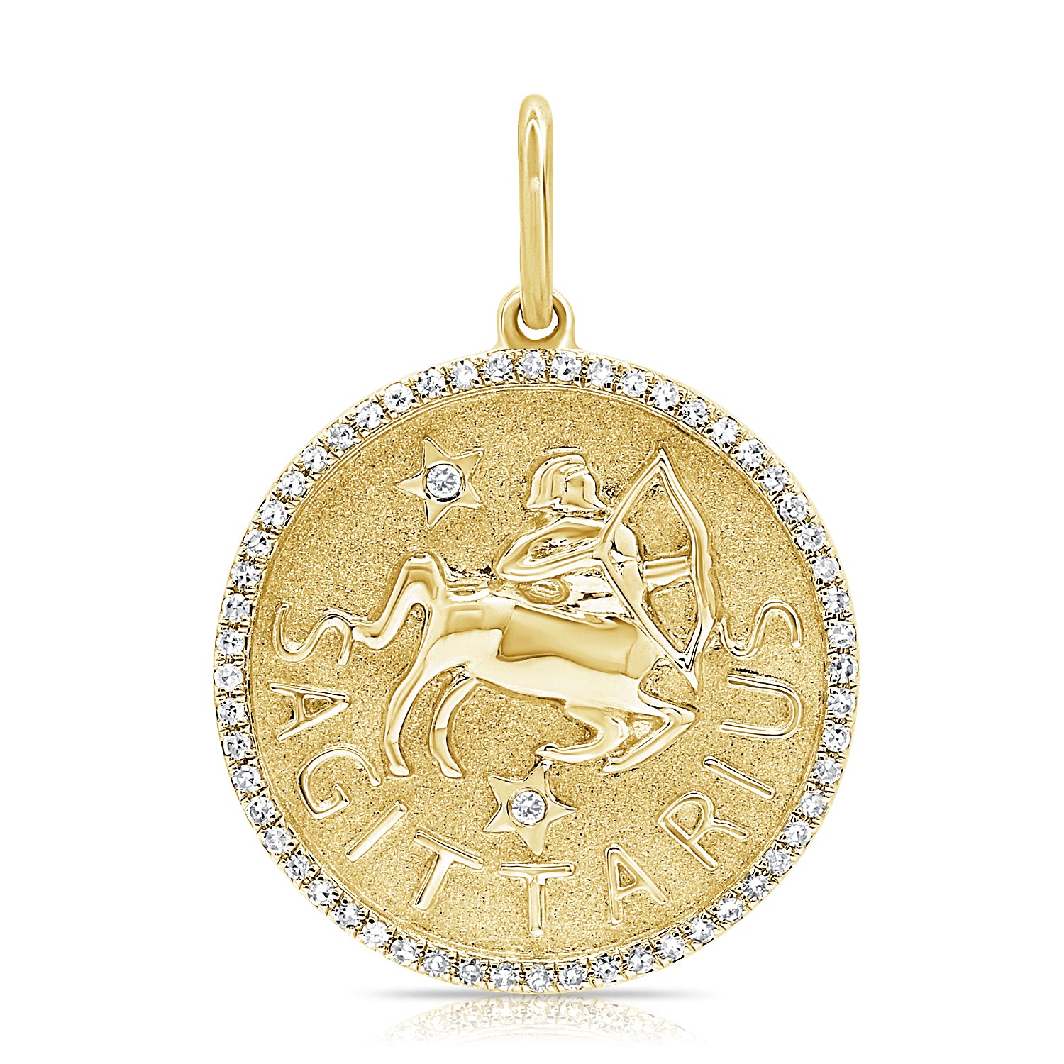 14k gold and diamond sagittarius zodiac charm the10