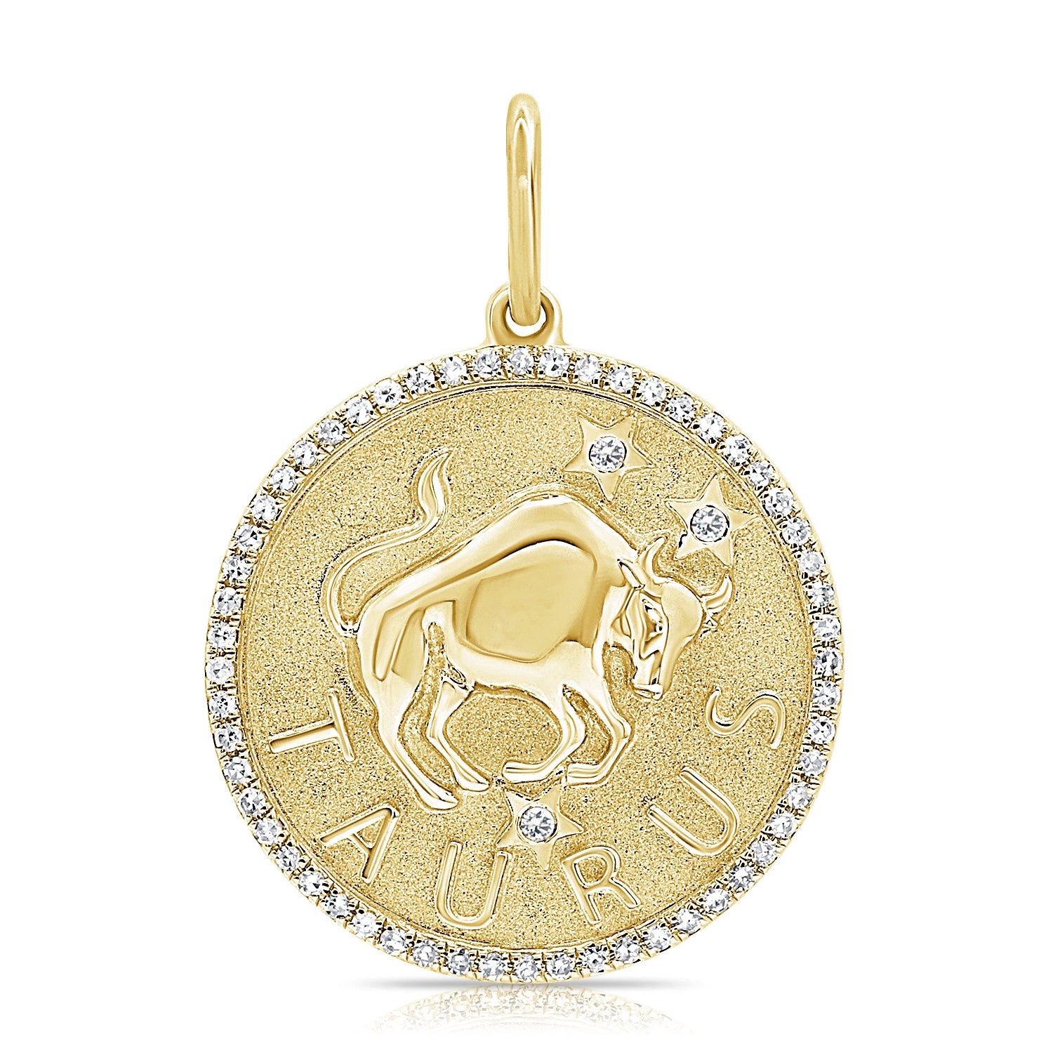 taurus zodiac pendant 14k gold
